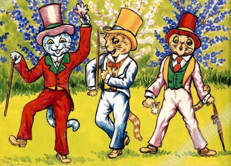 cats-dancing-poster-vintage-louis-wain-print-louis-wain-cat-posterposters-8x10-matte-0-367676